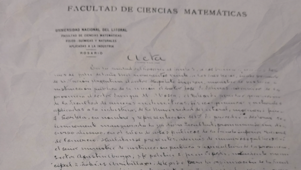Los primeros años de la actual FCEIA